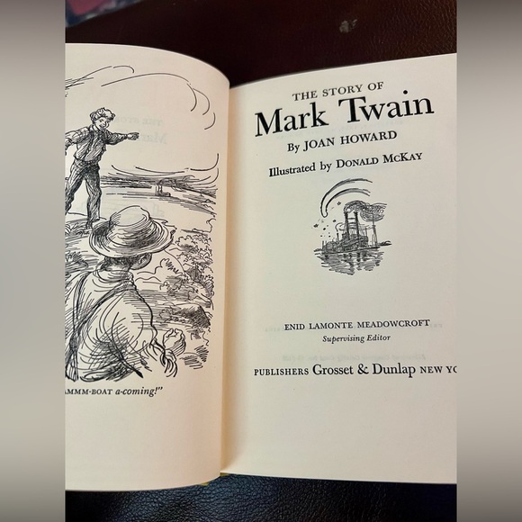 1954 Classics Lot of 3 The Story Of Mark Twain Clara Barton John J Audubon GUC - Picture 6 of 16